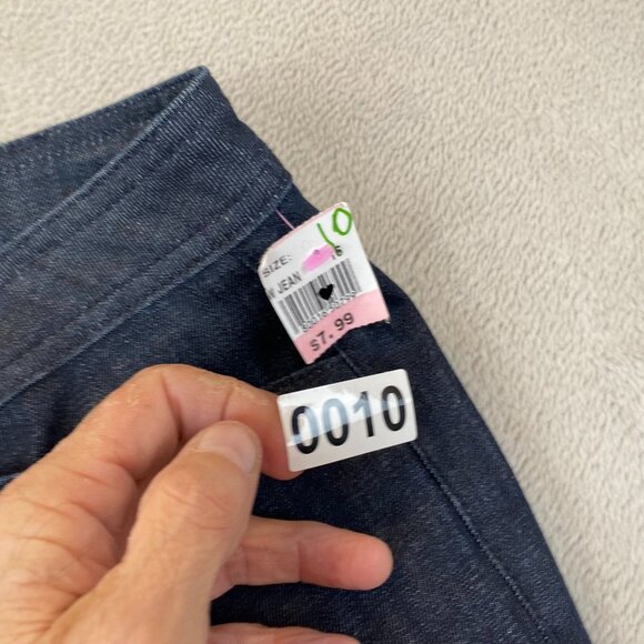 Talbots Womens Heritage Jeans 10P/30 Flared Casual Retro Blue Denim Dark Wash - Picture 14 of 14